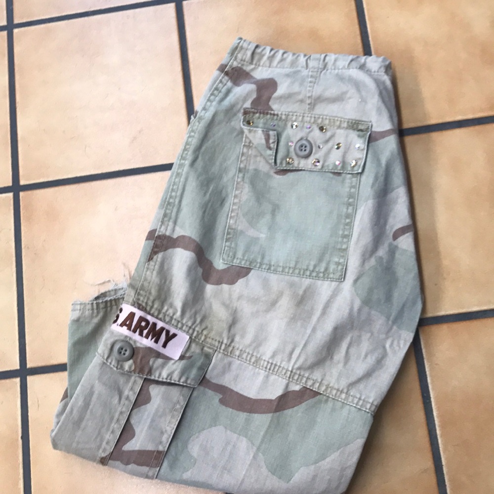 Army Camo 3/4 length pants